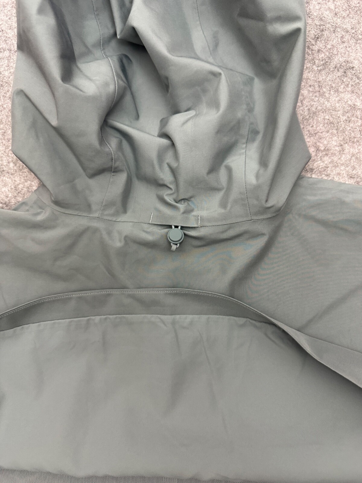 Pre-owned Lululemon Mid-length Waterproof Rain Coat Jacket Bgib Belgian Blue Gray Size L