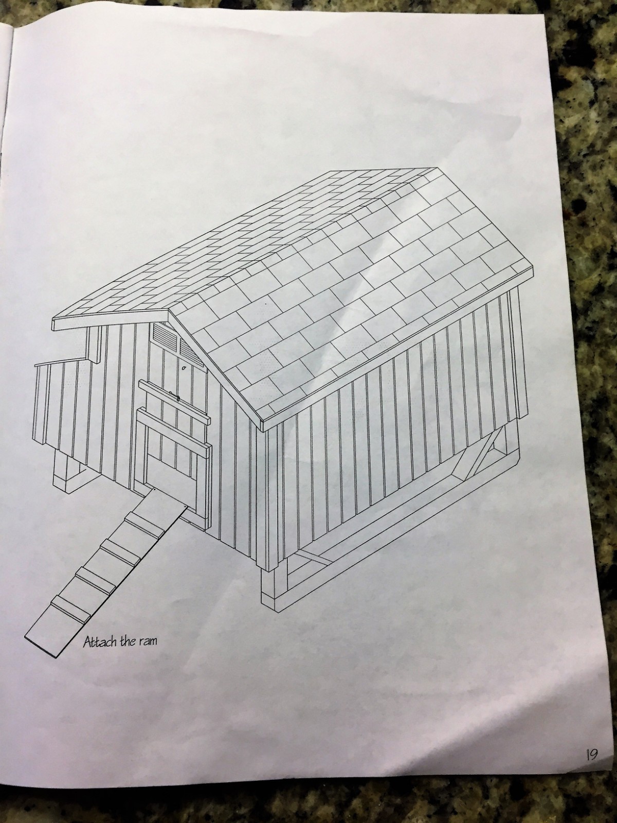 chicken coop plans hard copy 19 pages color not PDF 5'x6'
