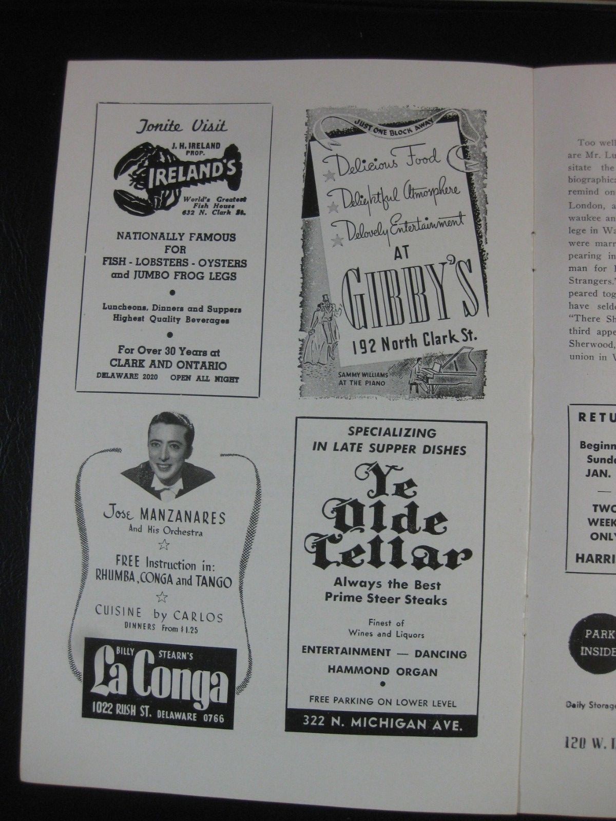 Vintage 1940 CHICAGO STAGEBILL Grand Opera House THERE SHALL BE NO LIGHT