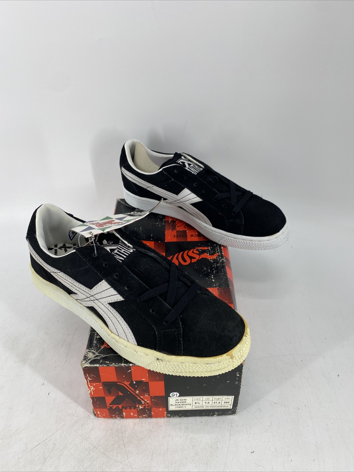 Vintage RARE Mens Xavier McDaniels Sneaker Shoes by Xanthus Black