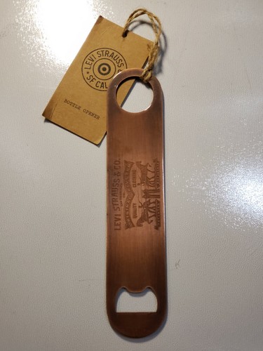 Levi's Stainless Steel Copper Finish Limited Edition Bottle Opener Gift, 2 Count