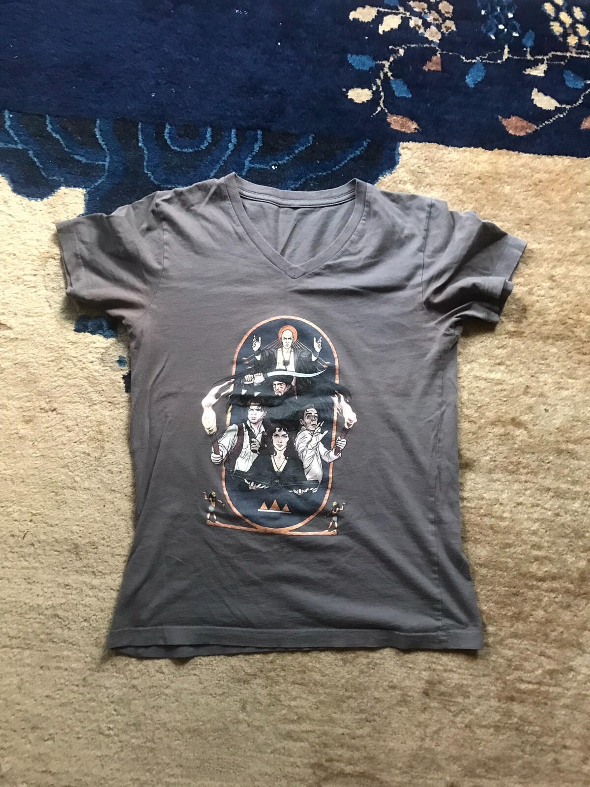 No harm Ever Came from Reading a book Classic T Shirt Brown Size M V-Neck