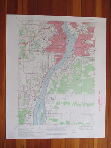 Port Huron Michigan 1971 Original Vintage USGS Topo Map