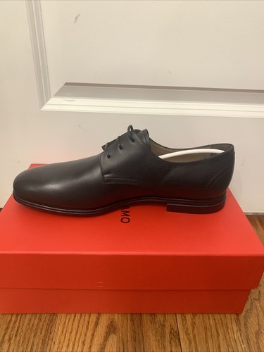 Pre-owned Ferragamo Salvatore  Spencer Black Leather Mens Shoes 7.5 Eee