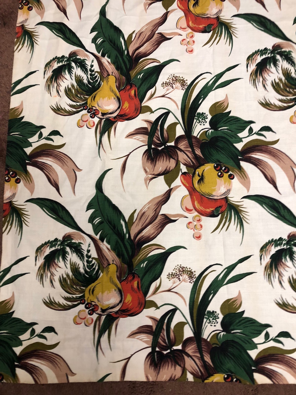 Barkcloth Curtain panel . 46