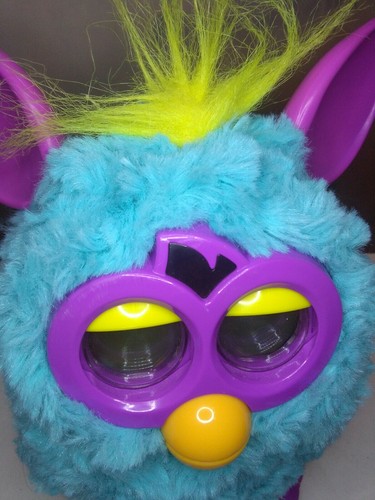 Furby BOOM Hasbro 2012 Teal Blue and Purple Interactive Talking Singing Dancing