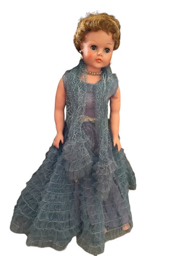 VINTAGE DARLING DEBBIE 1950s DOLL 30&rdquo; W/ Dress and Jewelry  In Original Box
