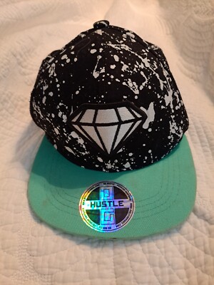 Hustle Carbon Elements Men's Black/green Baseball Snapback Hat, Cap