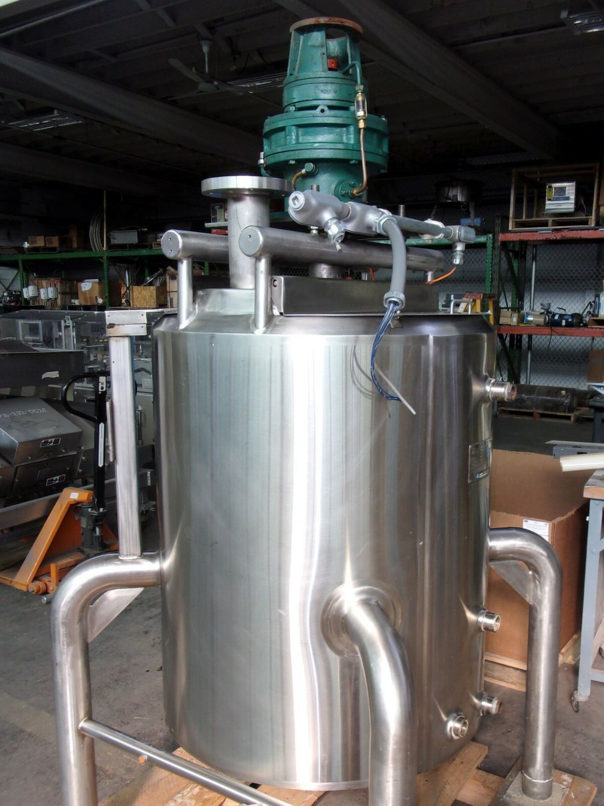 Cherry Burrell 100 Gallon Jacketed Scrape Surface Agitated Kettle 100 PSI