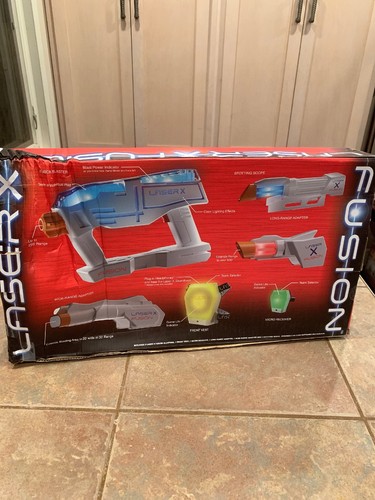 Laser X Fusion Two Player Complete Laser Tag Blaster Gaming Set Damaged Box