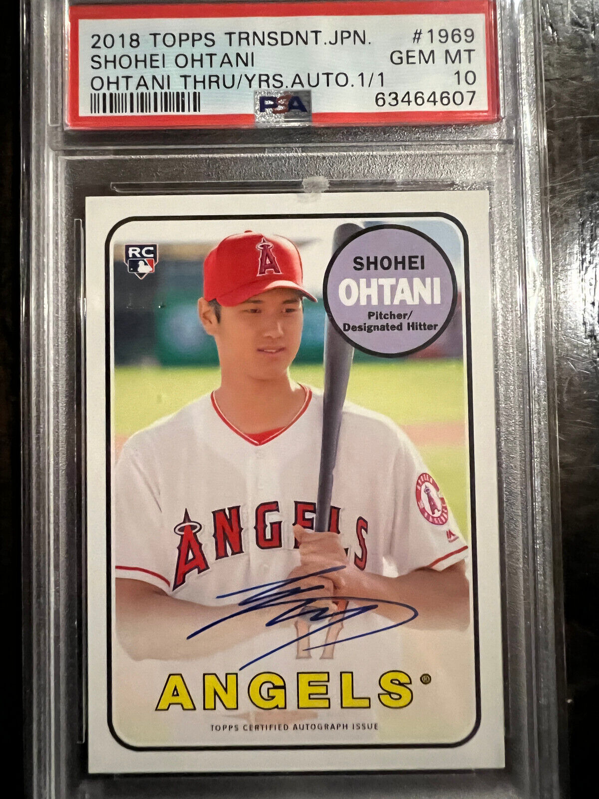 Shohei Ohtani 2018 Topps Transcendent Japan Auto RC 1/1 THRU Shohei Ohtani 2018 Topps Transcendent Japan Auto RC 1/1 THRU