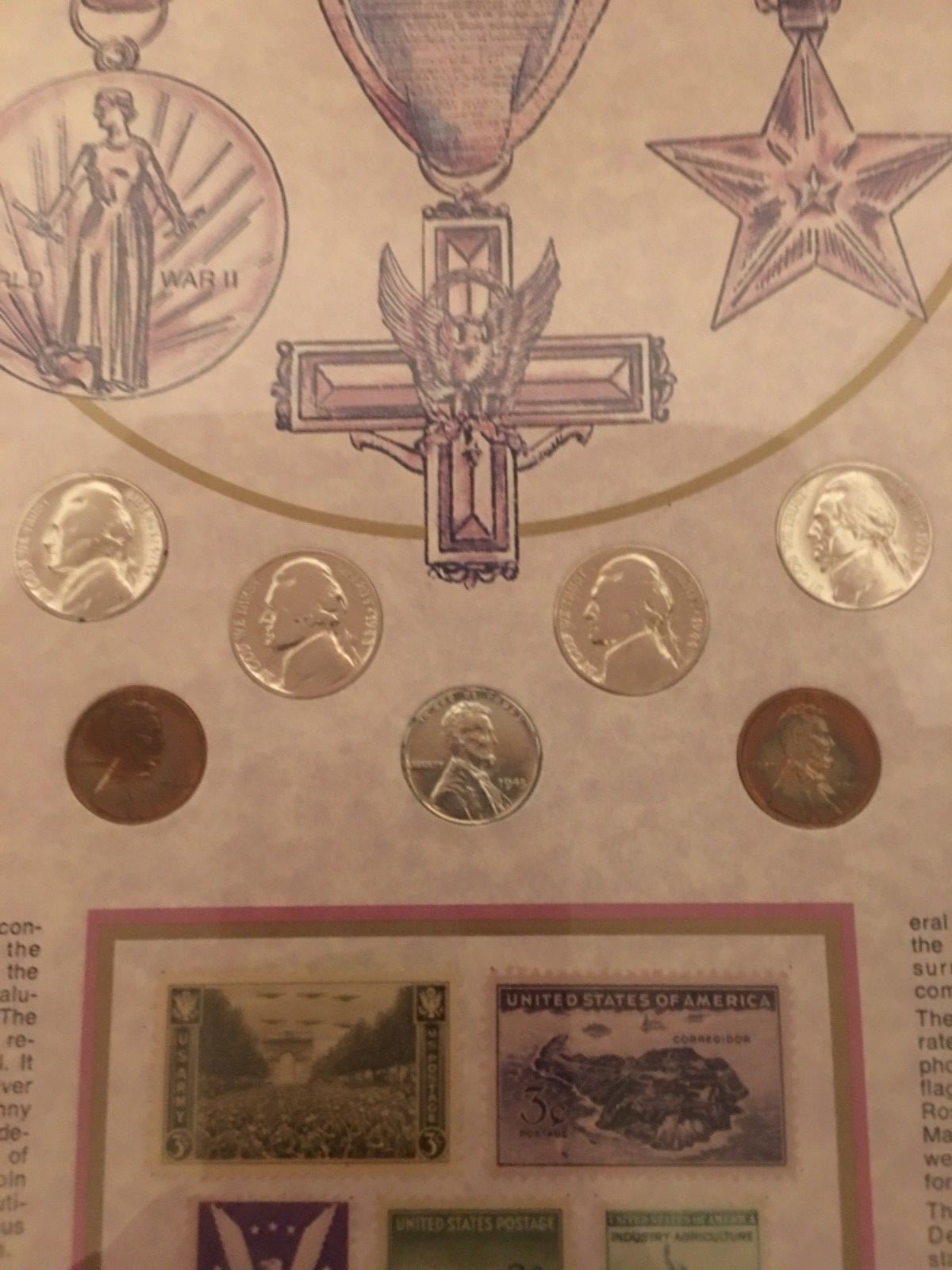 Kennedy Mint Heritage Collectors Series Emergency Wartime Coinage framed set