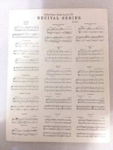 Music For Piano Book 4 (Robert Pace, 1962)