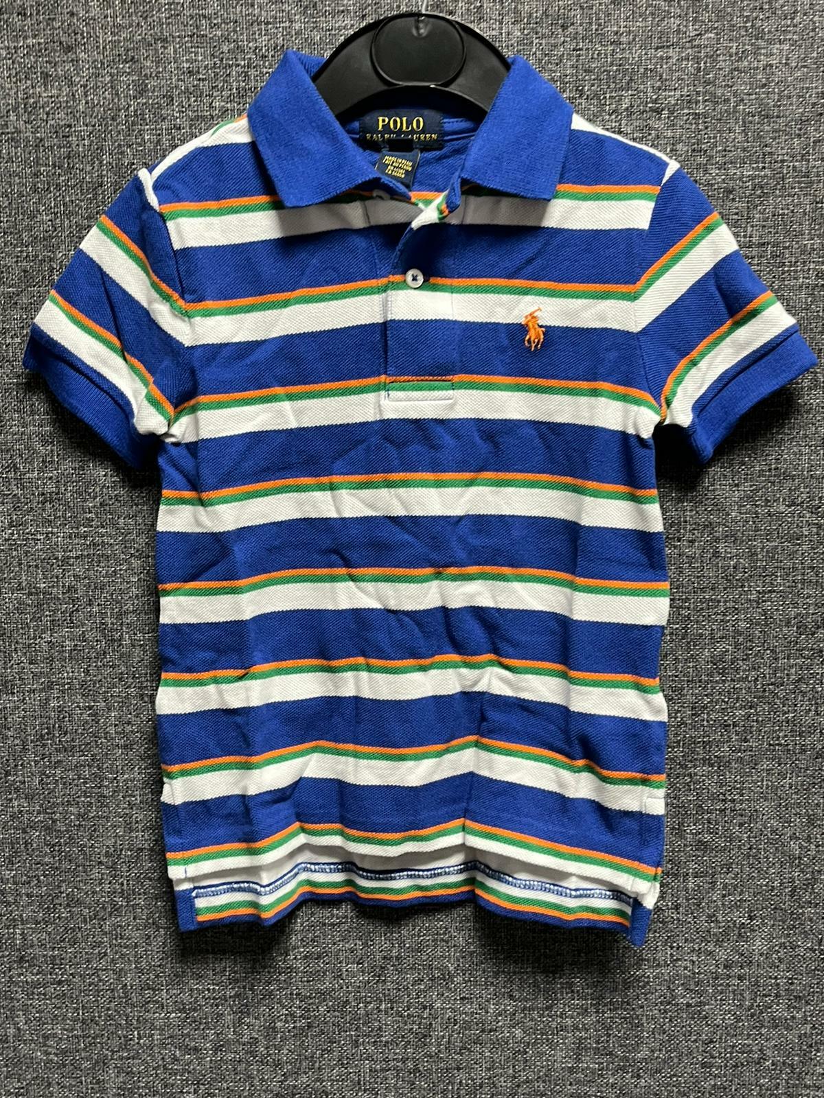 Ralph Lauren Polo Striped Polo Shirt Blue Age 2 Years TD021