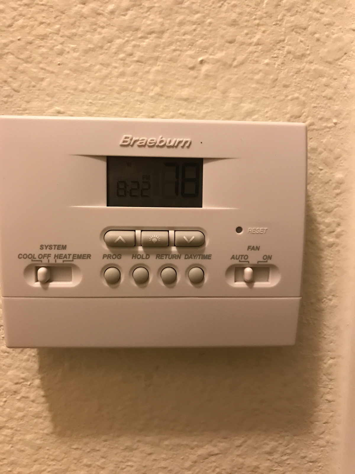 NEW Braeburn 2200NC DIGITAL 5/2 PROGRAMMABLE THERMOSTAT 2H/1C Tamper