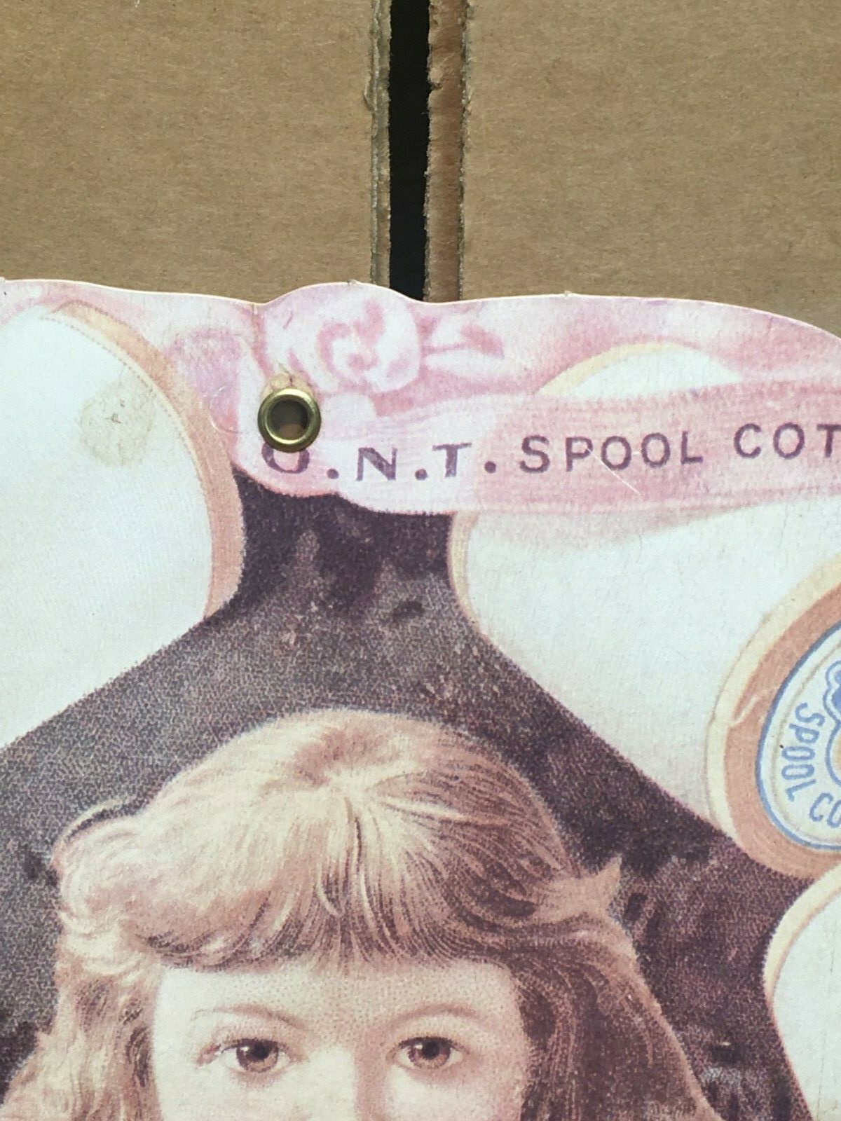 Clark's Spool Cotton Thread Reprint Sign Victorian 8 and 3/4