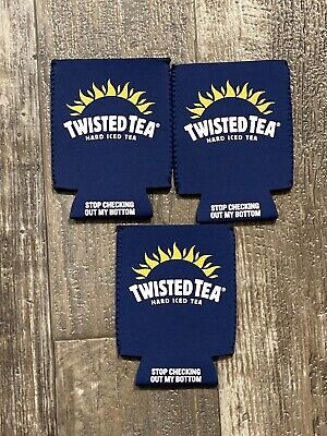Lot of 3 Twisted Tea 12 Oz can 2 sided coozie koozie - NEW!