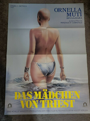 Das Mädchen von Triest -  Kinoplakat A1-  sexy erotic Ornella Muti bald head