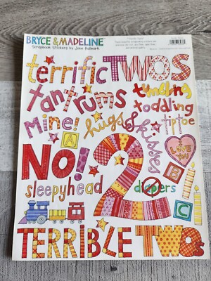 Terrific Twos KIDS Madeline Creative Imaginations Scrapbook Stickers New #47