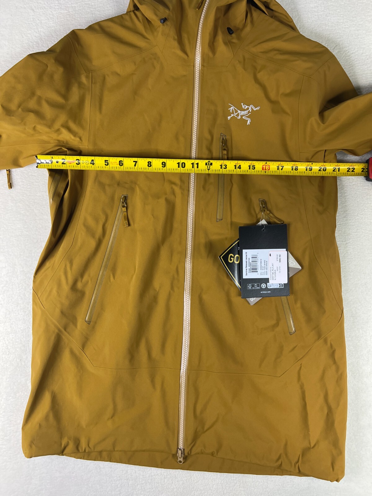 Pre-owned Arc'teryx Sentinel Relaxed Jacket Women's Size Small Yukon Gold Goretex Ski