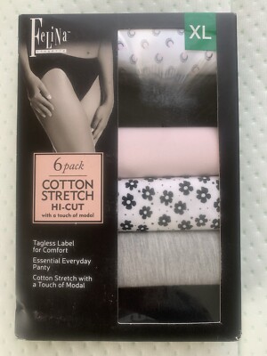 Felina 6 Pack Cotton Streth Hi-Cut