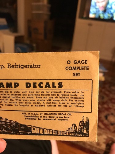 Champ O scale Decals XR-14 REX Exp Refrigerator Complete