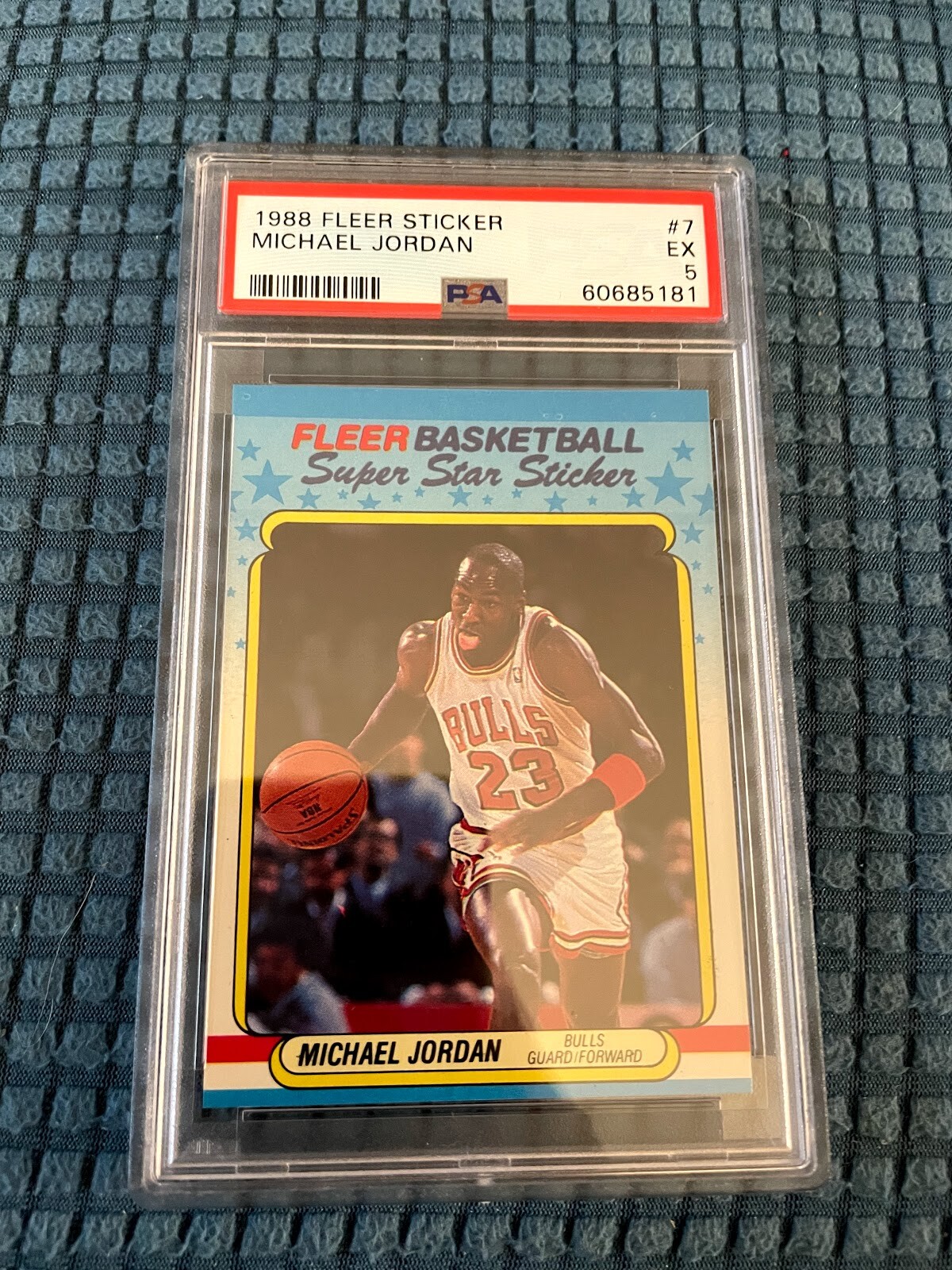 マイケルジョーダン　シール 1986 Fleer Basketball #8 Michael Jordan Sticker 鑑定済み BGS