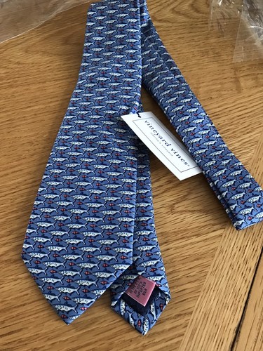 Nwt Vineyard Vines Boys Blue Tie Tarpon & Fly Retail $49.50 NEW