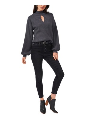 VINCE CAMUTO Женский серый вересковый блузон с рукавами-капляшами для работы, свитер S