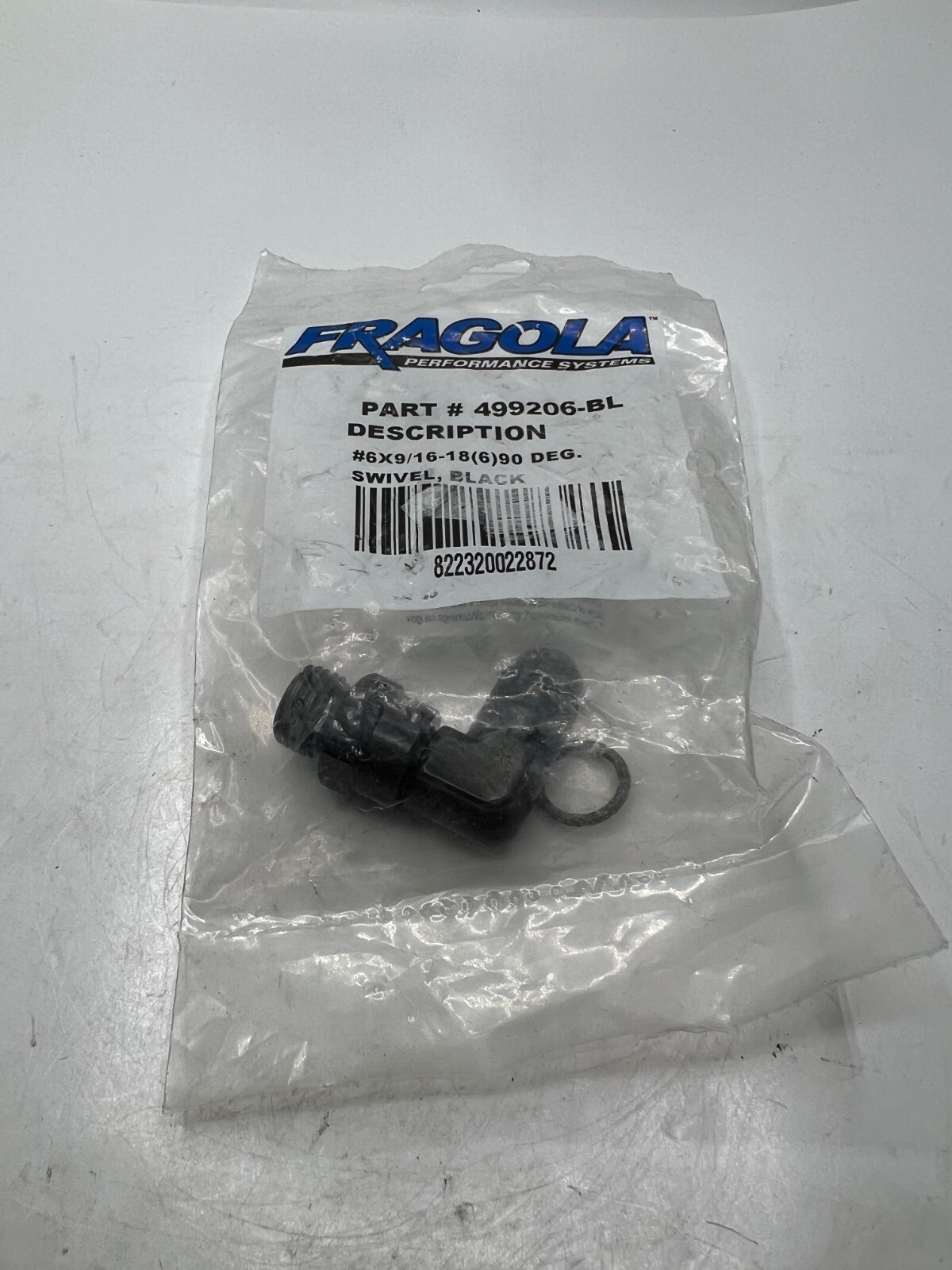 Fragola #6 x 9/16-18 90-Degree Swivel Adapter Black 499206-BL Fragola #6 x 9/16-18 90-Degree Swivel Adapter Black 499206-BL
