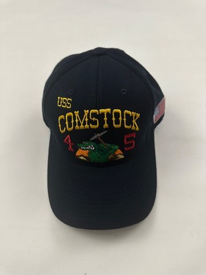The Corps USS Comstock LSD 45 Logo Blue Baseball Cap Hat One Size