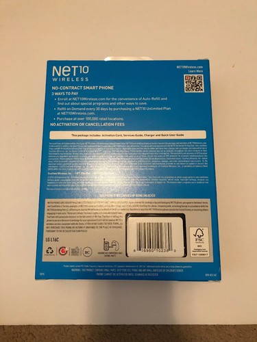 Net10 Wireless LG L16C Lucky 3G Android 4,4, KitKat Cell Phone 3.8