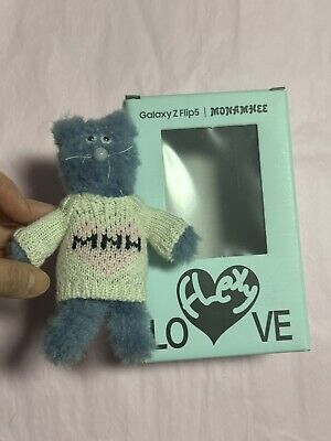 Monamhee Plexi blue teddy bear  Keyring Bag Charm
