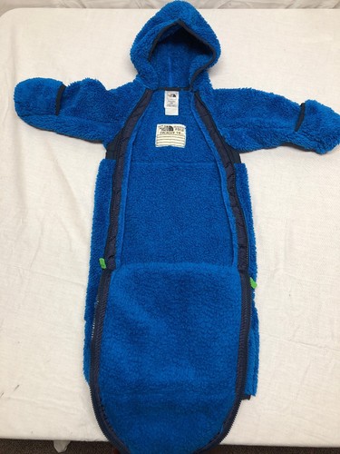 The North Face Baby Infant Snow Winter Suit Blue Size 3-6 Months EUC
