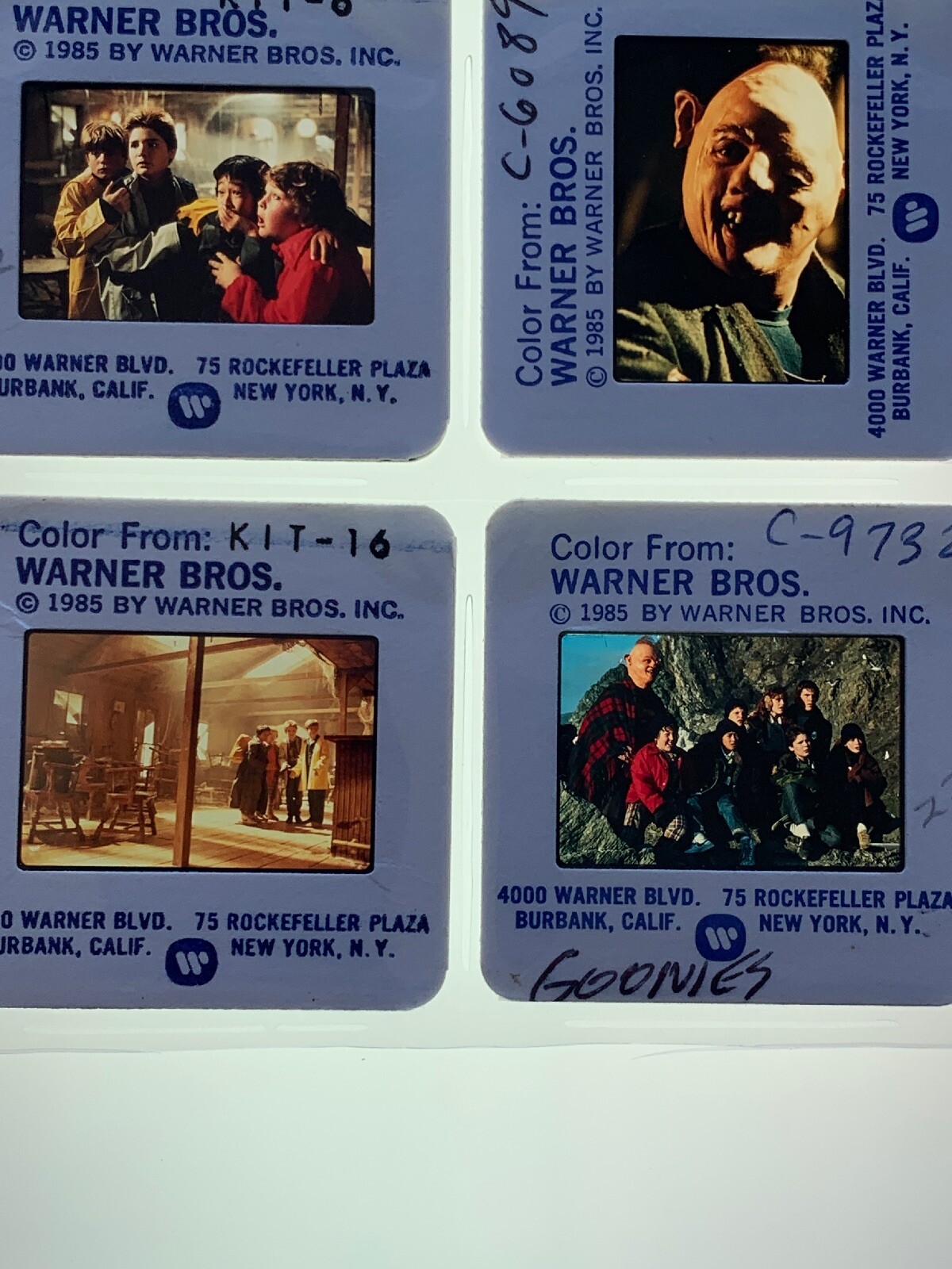 10 The Goonies Movie 35mm Photo Slides Warner Bros Studio Press Kit 1985 Lot #4