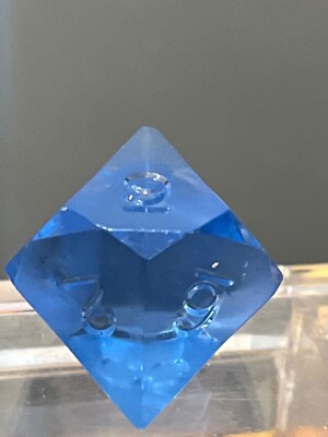 Older vintage Gamescience sapphire blue gem d10 rpg ad&d dice 120723@