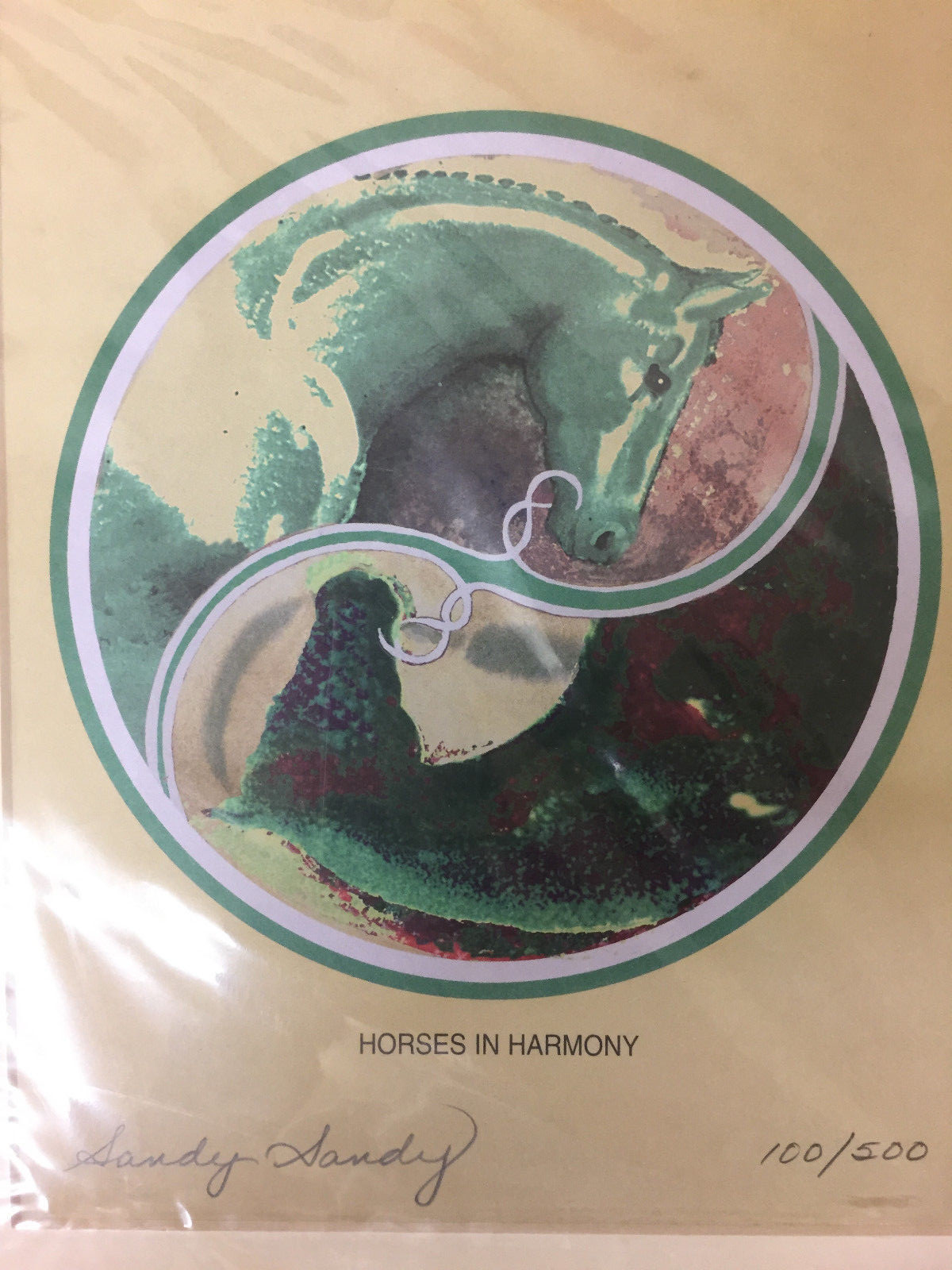 Lot of 3 Sandy Sandy Horses in Harmony, Yin Horse & Yang Horse Signed & # Prints