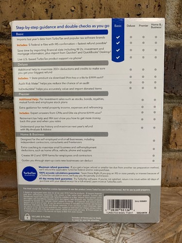 TurboTax Basic 2017 Federal Returns & E-File (Windows/Mac) - Brand New Sealed