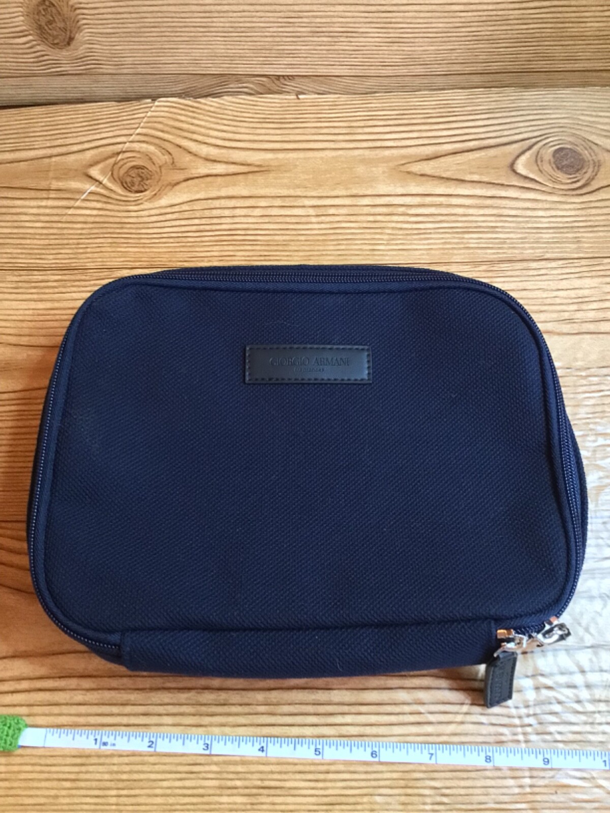 GIORGIO ARMANI Luxury Toiletry Grooming Bag Man Navy Blue