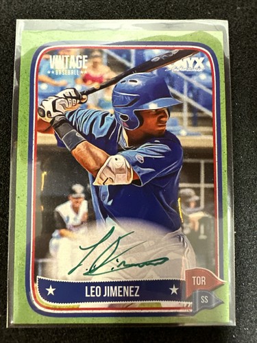 海外野球カード LEO JIMENEZ 2024 ONYX VINTAGE BASEBALL ON CARD AUTO Green