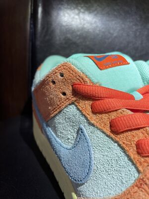Nike SB Dunk Low Pro PRM Noise Aqua Orange Emerald DV5429-800 Men s Size 11