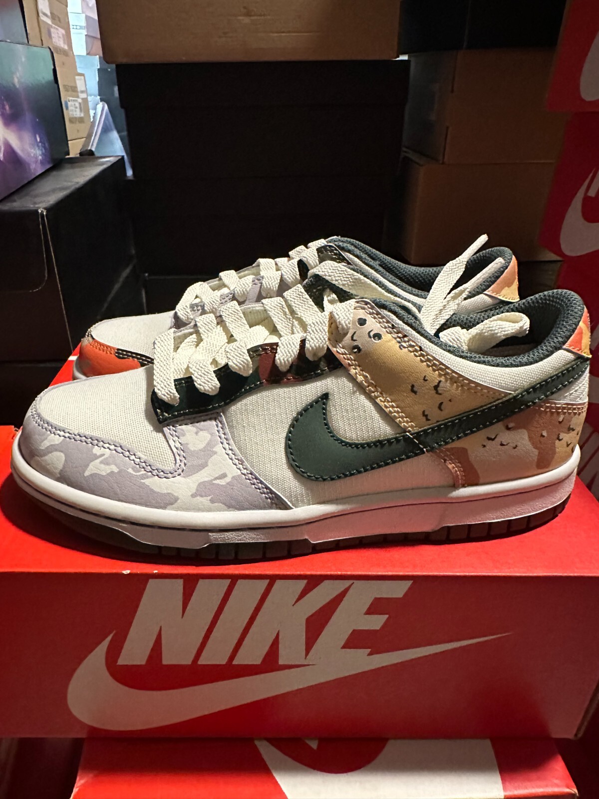 靴 Nike Dunk Low \"Sail Multi Camo\" Dunk Low SE 'Sail Multi Camo' - Nike - DH0957 100 - sail