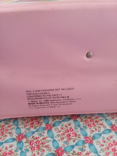Vintage 1988 Mattel Pink Barbie Case