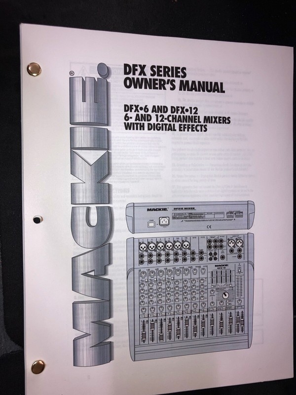 MANUAL Mackie DFX Series Owners DFX 6 12 | eBay