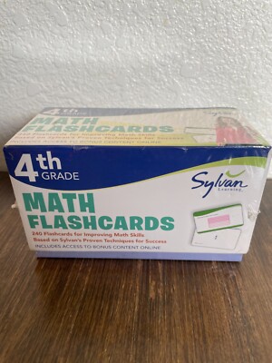 4th Grade Math Flashcards *BRAND NEW* - Sylvan Learning