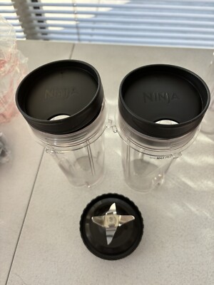 Ninja Professional Blender Set Of 16 Oz Cups/blades/lids For BL770, BL660
