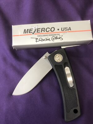 Meyerco Bolt Action Folding Knife Blackie Collins Texas #MCBAHUCP