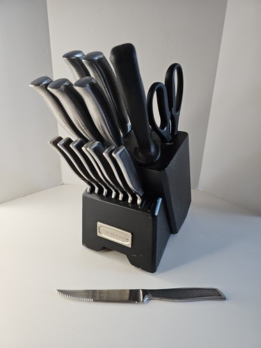 Cuisinart 16 Graphix Collection Stainless Silver Tone Knife Block Set C77SS-15