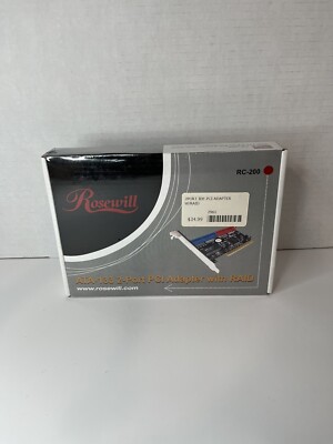 Rosewill RC-200 ATA-133 2-Port PCI Adaptor with RAID New SEALED