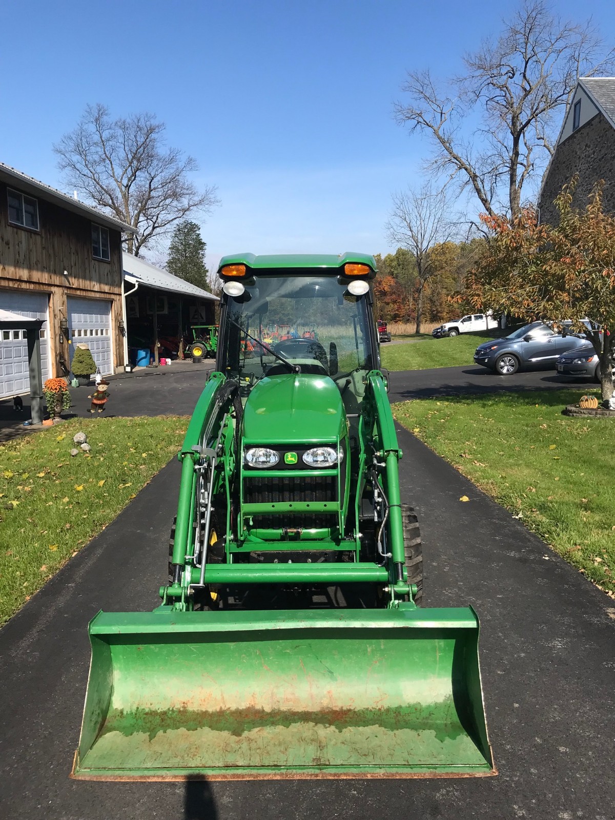 2010 John Deere 3320 Tractor Snowblower Loader Snowplow Factory Cab